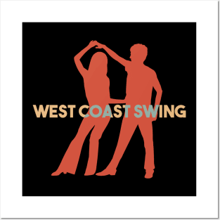 West Coast Swing Couple Design Posters and Art